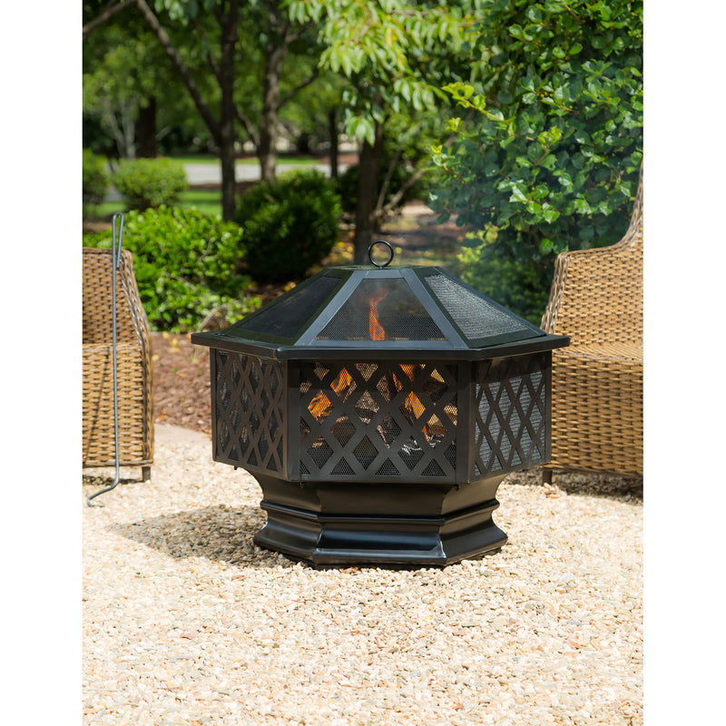 Hexagon Firepit, 32"x32"x26"inches