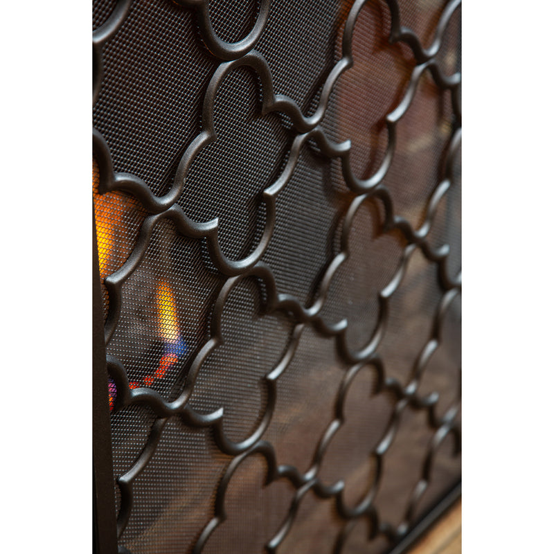 Tri Fold Geometric Firescreen, 50"x0.75"x31"inches