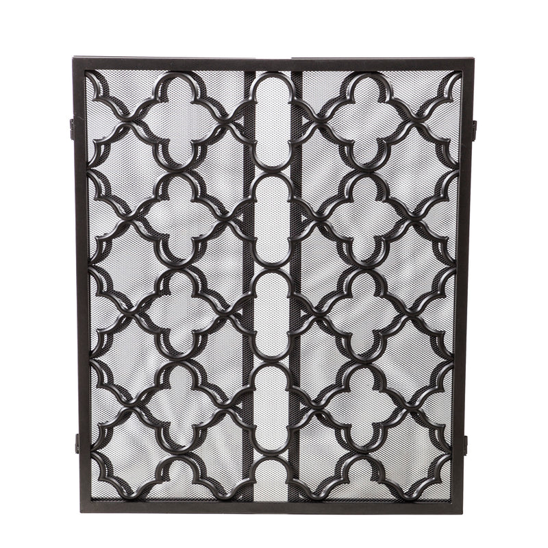 Tri Fold Geometric Firescreen, 50"x0.75"x31"inches