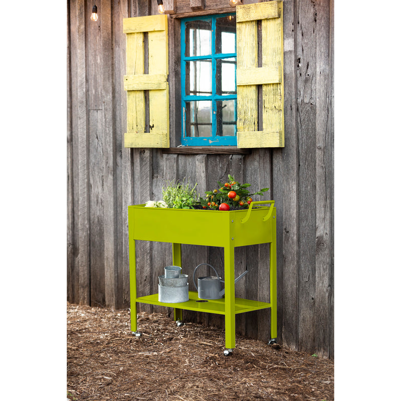 Metal Grow Table with Handle Green,47m3657