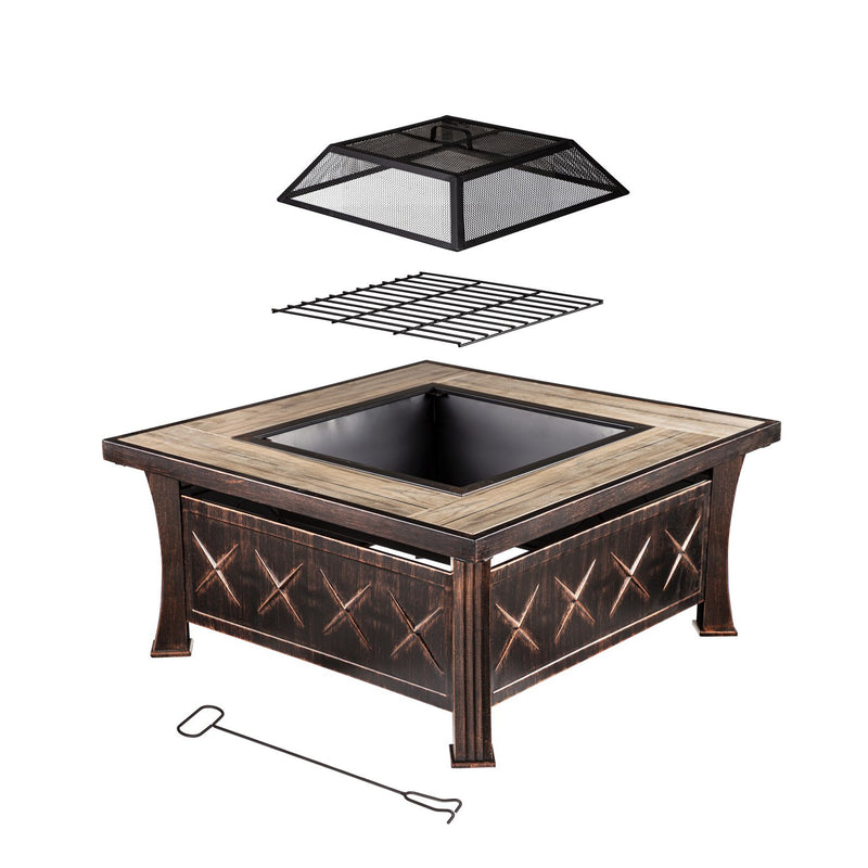 36" Taylor Firepit Table, 36"x36"x23.5"inches