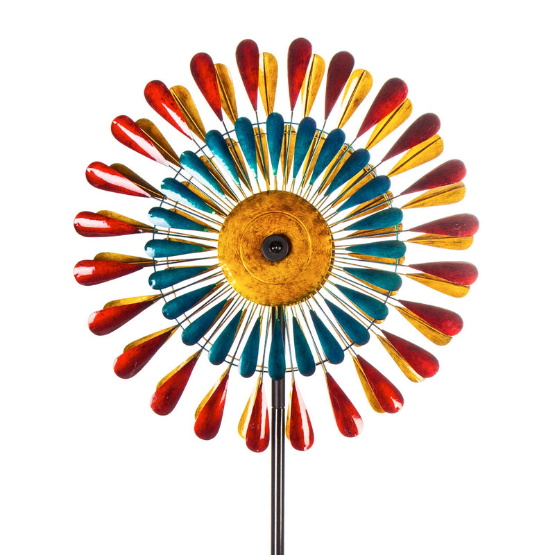 75"H Wind Spinner, 3 Tone Firework,24"x10.25"x75"inches