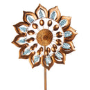 75"H Wind Spinner, Copper Lotus Leaves,47m3771