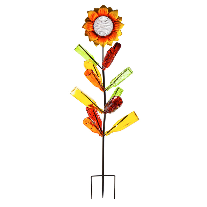 62"H Sunflower Bottle Tree, 12.6"x12.6"x62"inches