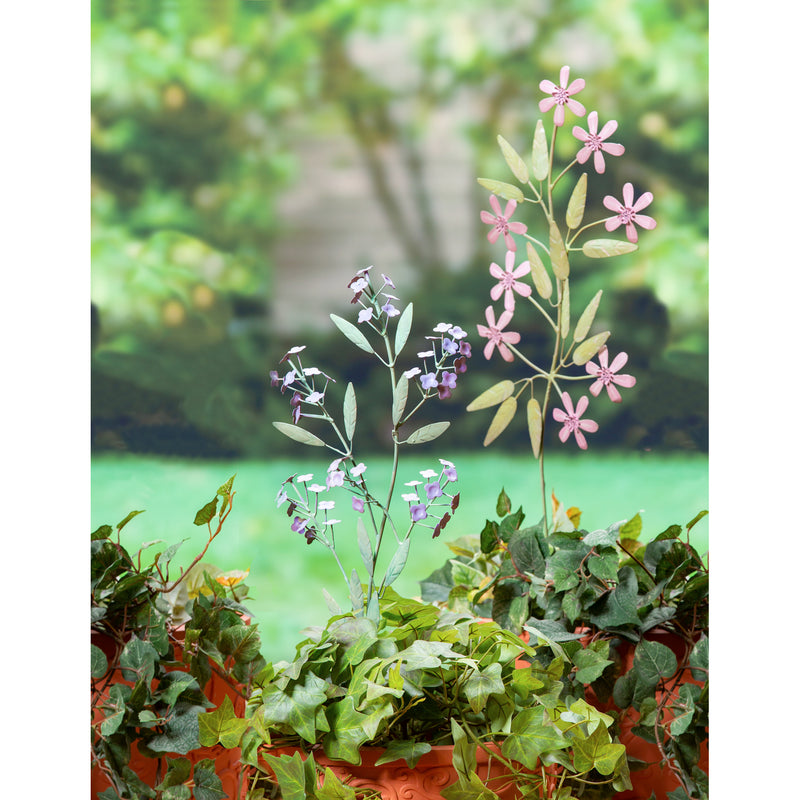 Artisan Florals Metal Garden Stake, Set of 2,47m3851