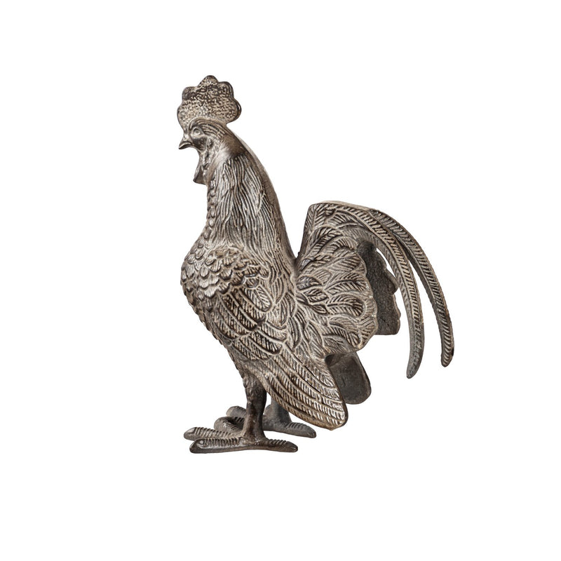 10"H Rooster Metal Garden Statuary, 8.5"x4.5"x10"inches