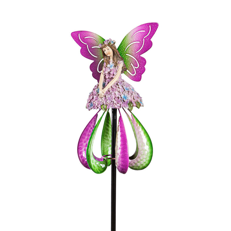 50"H Spring Fairy Wind Spinner,7.87"x7.87"x50.59"inches