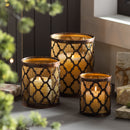 Metal Hurricane, Quatrefoil Design, Nested Set,47m5603