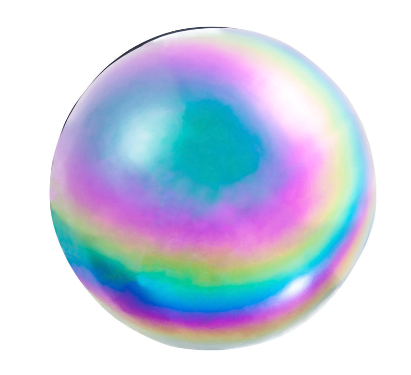 Evergreen Metallic Wonder Stainless Steel Gazing Ball, Multi-Color Rainbow, 10'' x 10'' x 10'' inches.