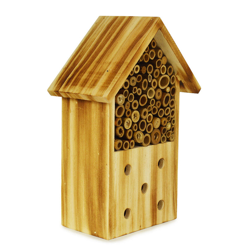 Evergreen Bird House,Log Cabin Bee House,7.086614x4.133858x10.23622 Inches