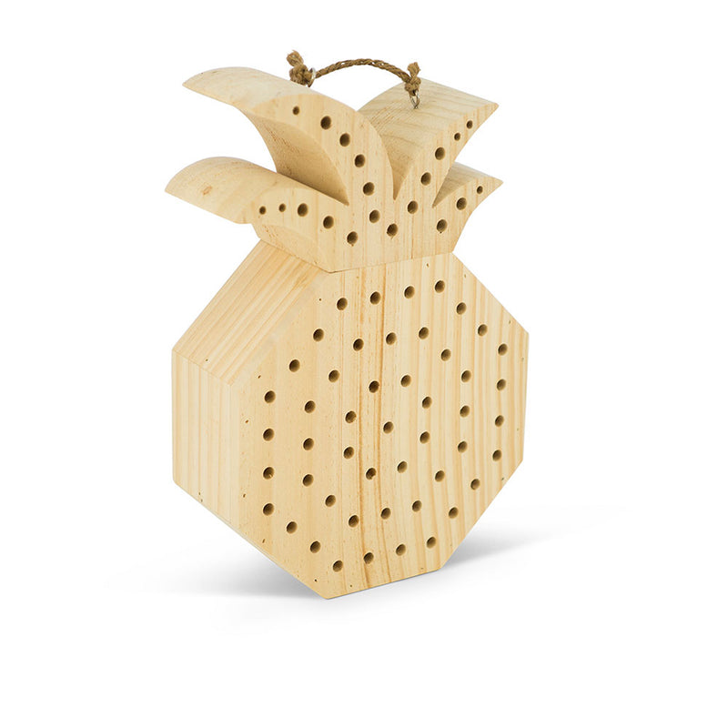 Evergreen Sweet Pineapple Bee House, 8.3'' x 3.3'' x 12.8'' inches.