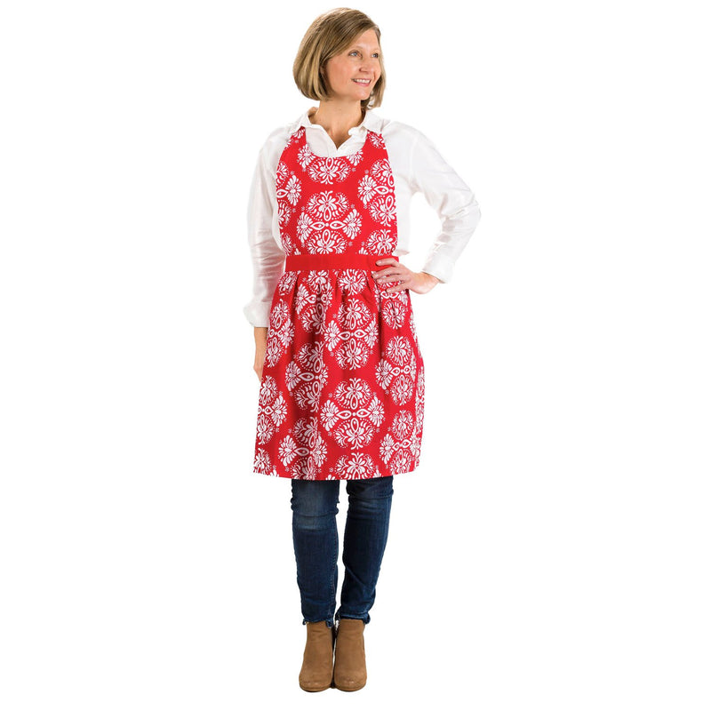Printed Apron with Gathered Skirt, 2 Assorted