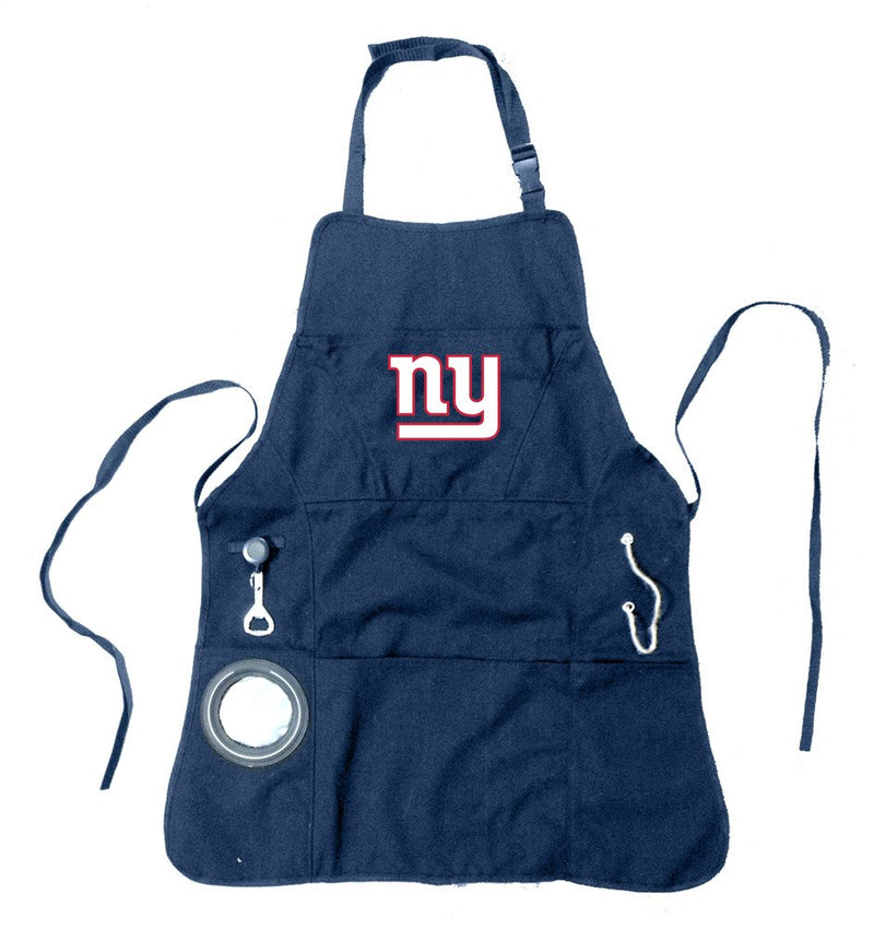 Team Sports America NFL New York Giants Ultimate Grilling Apron Durable Cotton with Beverage Opener and Multi Tool for Football Fans Fathers Day and More