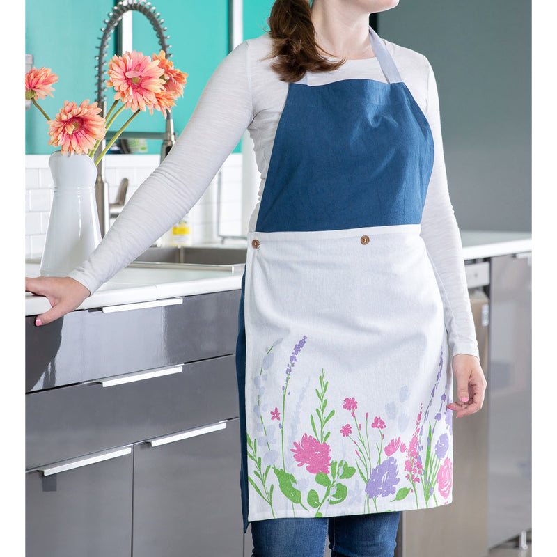 Cotton Apron with Removeable Towel, Cottage Charm,4apt7963