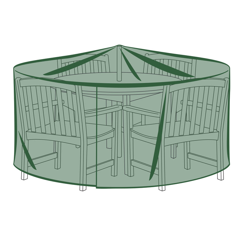 92"dia x 33"H Outdoor Furniture All-Weather Cover for X-Large Round Table&Chairs - Green,4cc021