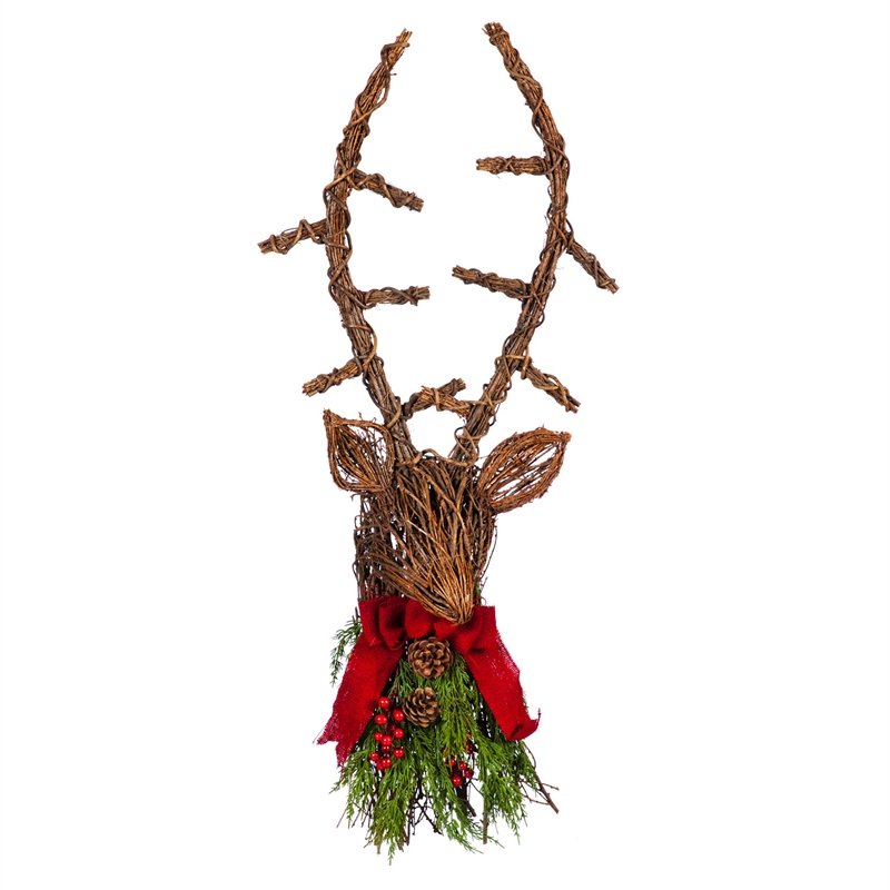 Natural Vine Reindeer Wall Décor,4fl079