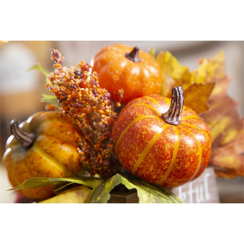 Pumpkin and Berry Artifical with Sentiments Table Décor