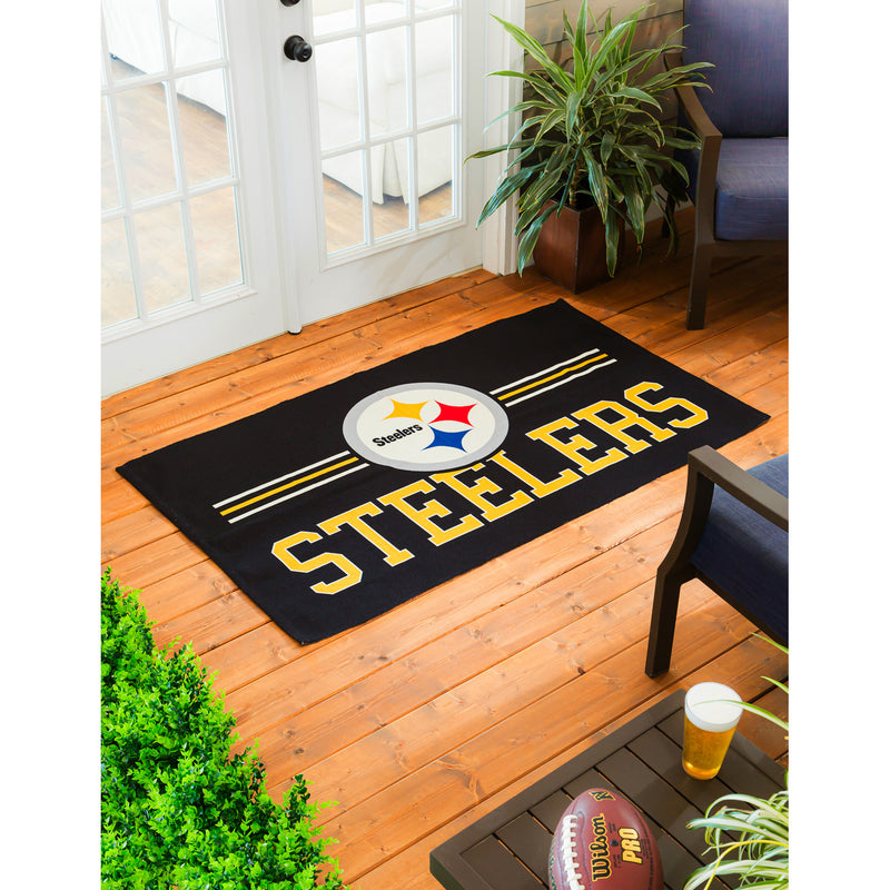 Pittsburgh Steelers, Indoor/Outdoor Rug 3x5,4ir3824