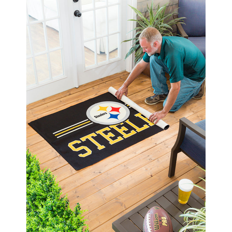 Pittsburgh Steelers, Indoor/Outdoor Rug 3x5,4ir3824