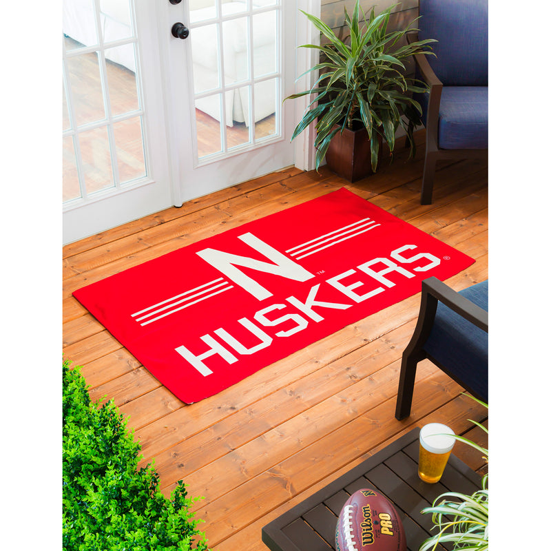 University of Nebraska, Indoor/Outdoor Rug 3x5,4ir949