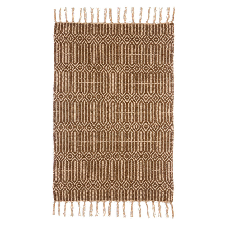 Camel with Dark Brown Indoor/Outdoor Scatter Rug, 2'x3',4or001