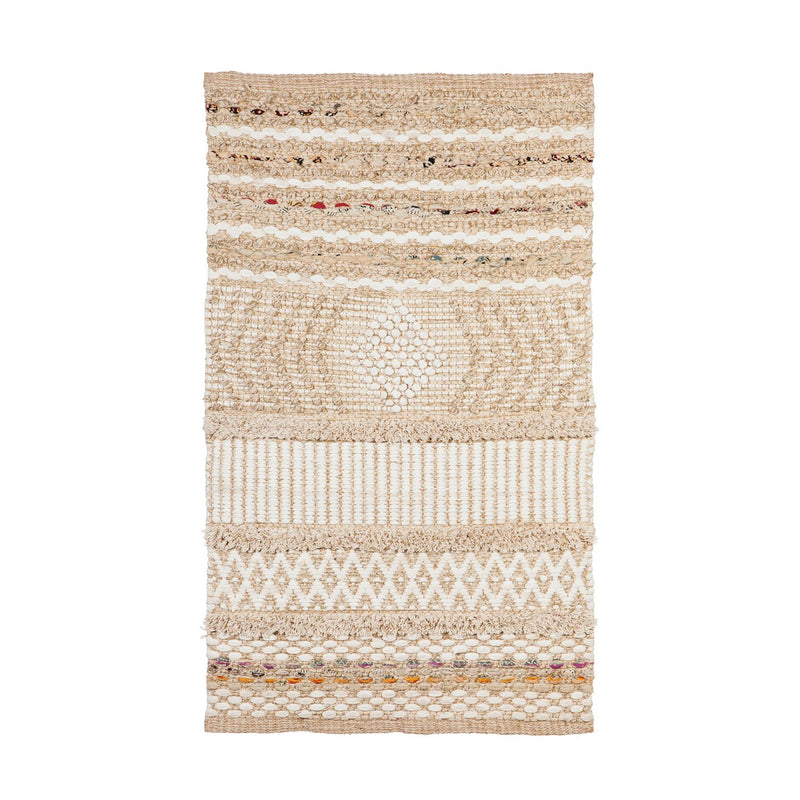 Indoor/Outdoor Hand Woven Jute and Cotton Rug 3'x5', 36'' x 0.1'' x 60'' inches