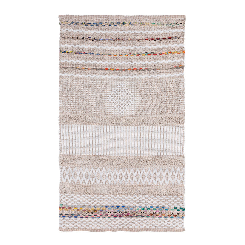 Indoor/Outdoor Hand Woven Jute and Cotton Rug 3'x5', 36'' x 0.1'' x 60'' inches