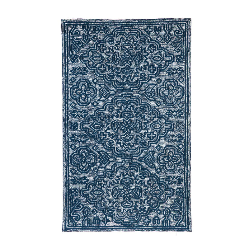 36"x60" Indoor/ Outdoor Rug, Navy Blue,4or099