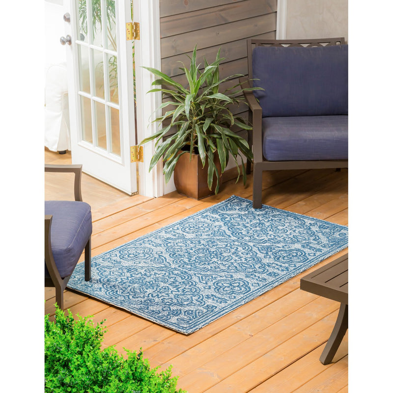 36"x60" Indoor/ Outdoor Rug, Navy Blue,4or099