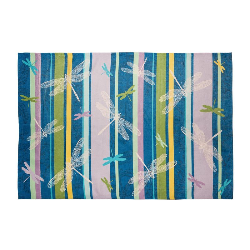 Dragonfly Digitally Printed Indoor/Outdoor Rug, 4'x6', 48'' x 0.4'' x 72'' inches