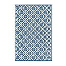 Reversible Weather-resistant Rug Navy Floral 3'x5',4or186