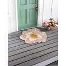 Shaped Hooked Indoor/Outdoor Rug, Pink Dogwood,4or201
