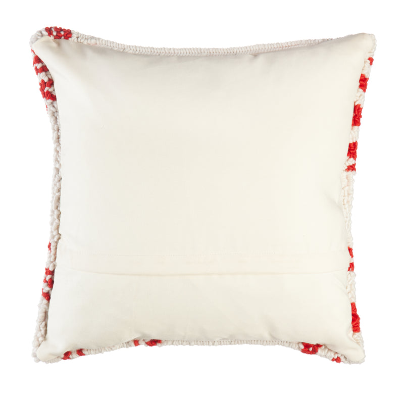 White Snowflake Hooked Pillow -  18"x18",4p21179