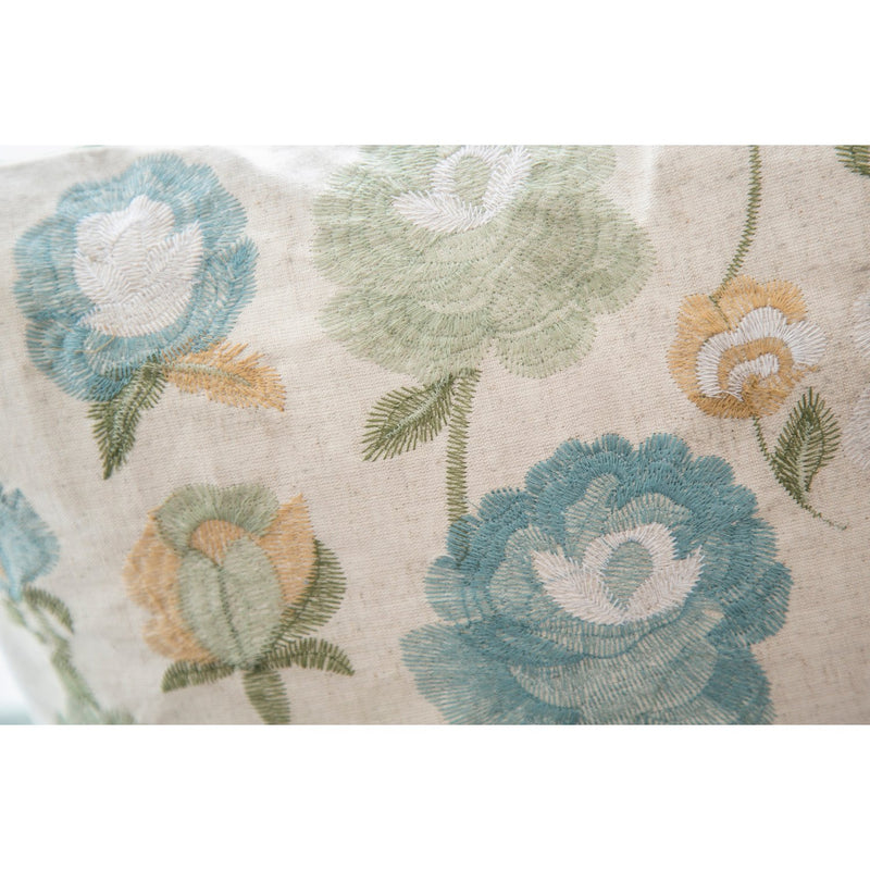 Cream Pillow with Mixed Florals,4p4018