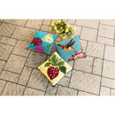 Indoor/Outdoor Hooked Pillow, Hummingbird 18"x18",4p4951