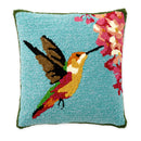 Indoor/Outdoor Hooked Pillow, Hummingbird 18"x18",4p4951