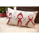 3 Snowmen Lumbar Pillow,4p4989