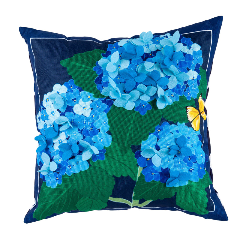 Hydrangea Blossoms Interchangeable Pillow Cover,18"x18"x0.5"inches