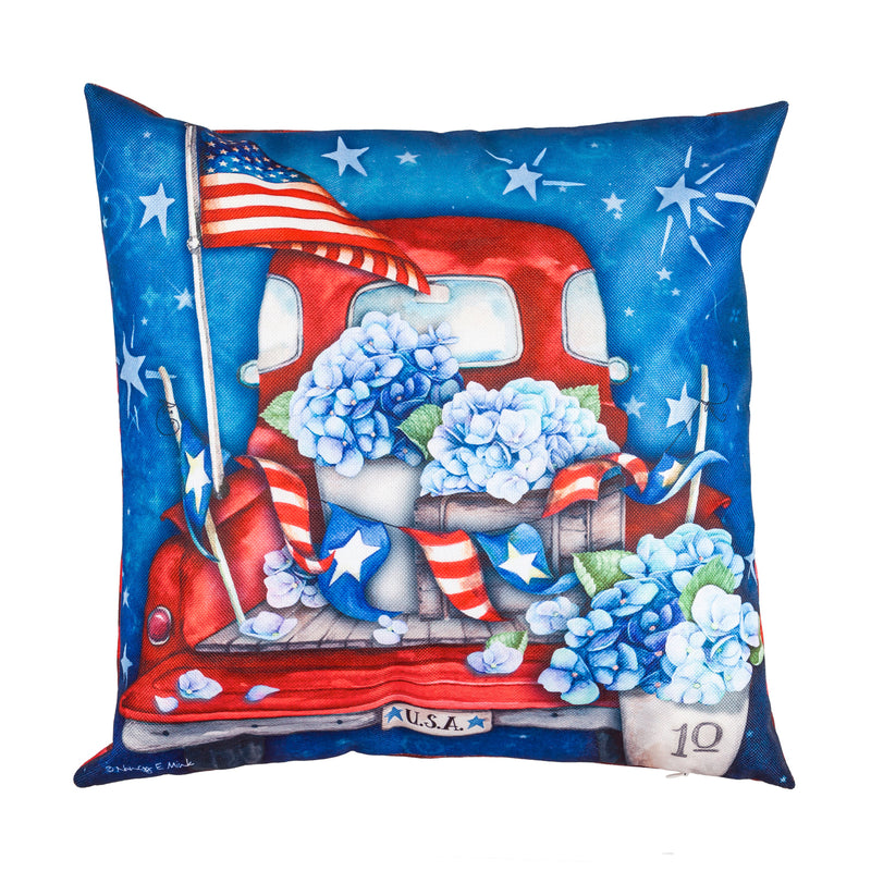 Patriotic Truck Interchangeable Pillow Cover,4plc395