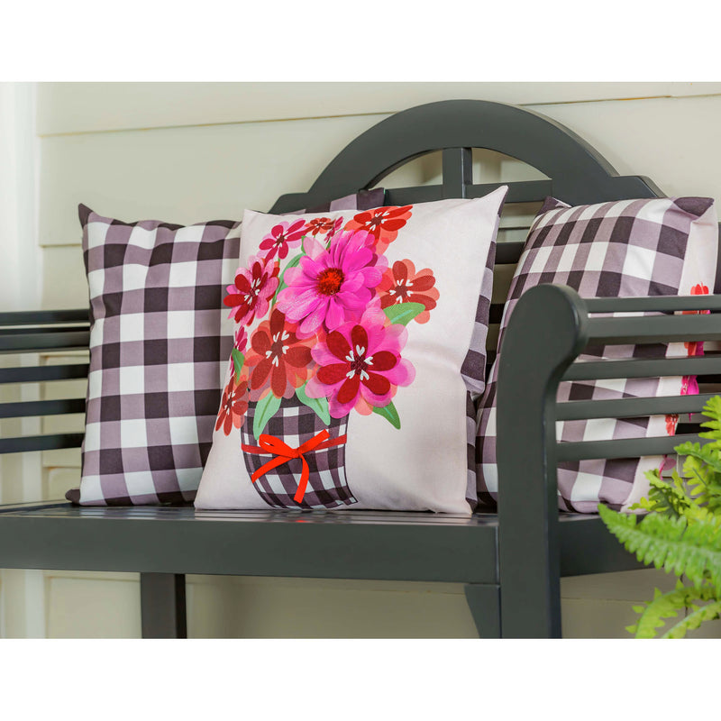 Buffalo Check Flower Pot Interchangeable Pillow Cover,4plc427bl