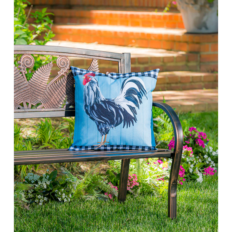 Black and White Rooster Interchangeable Pillow Cover,4plc445