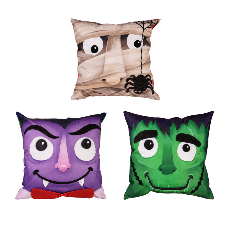 Halloween Friends 18" Interchangeable Pillow Cover, Set of 3,4plc546bl