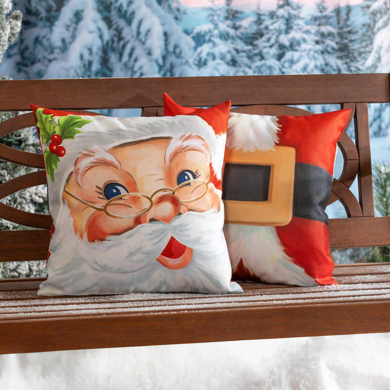 Quaint Merry Christmas Santa 18" Interchangeable Pillow Cover,4plc571