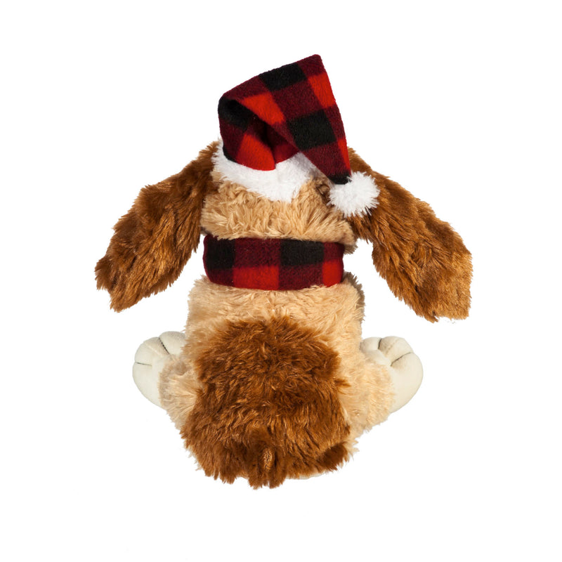 10'' Tall Animated Musical Plush, Wagging Dog with Scarf and Hat