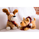 10'' Tall Animated Musical Plush, Wagging Dog with Scarf and Hat,4plsh006