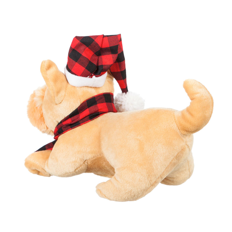 7''  Tall Animated Musical Plush, Wagging Dog with Hat