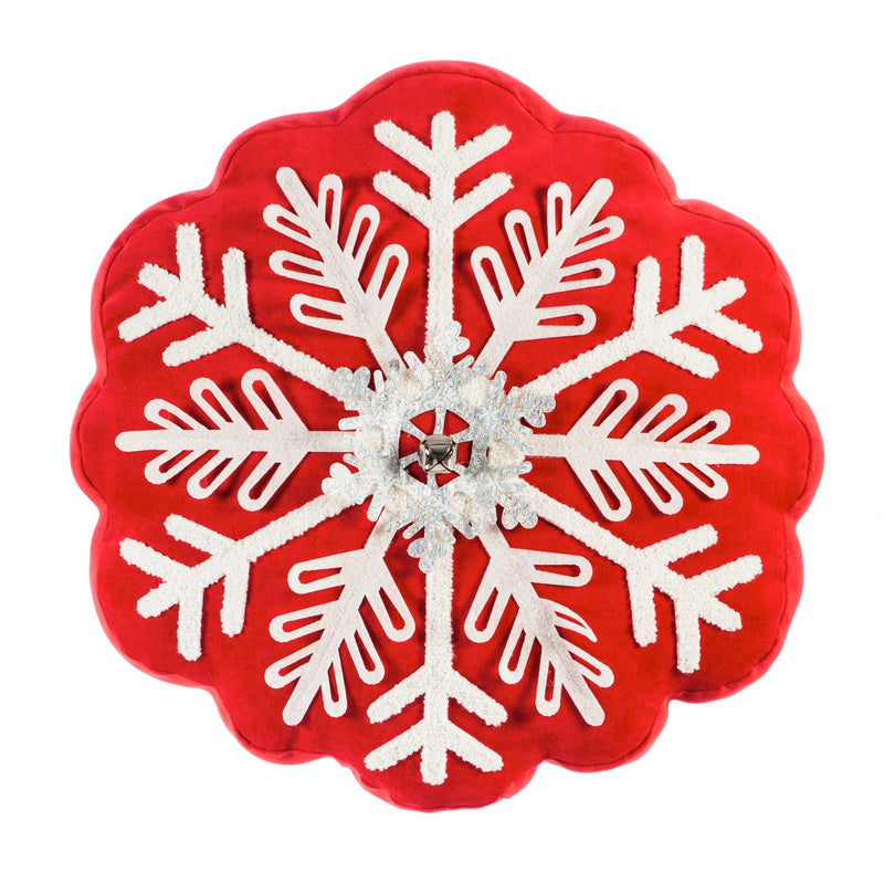 Snowflake Shaped Pillow, 16'' x 4'' x 16'' inches