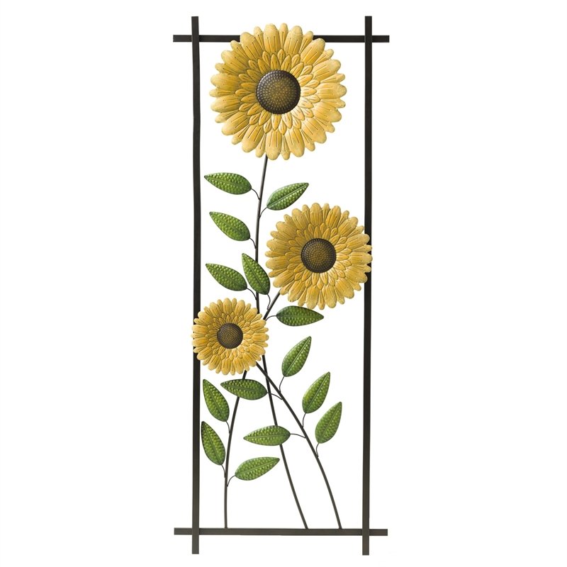 Sunflower Garden Metal Trellis,54873