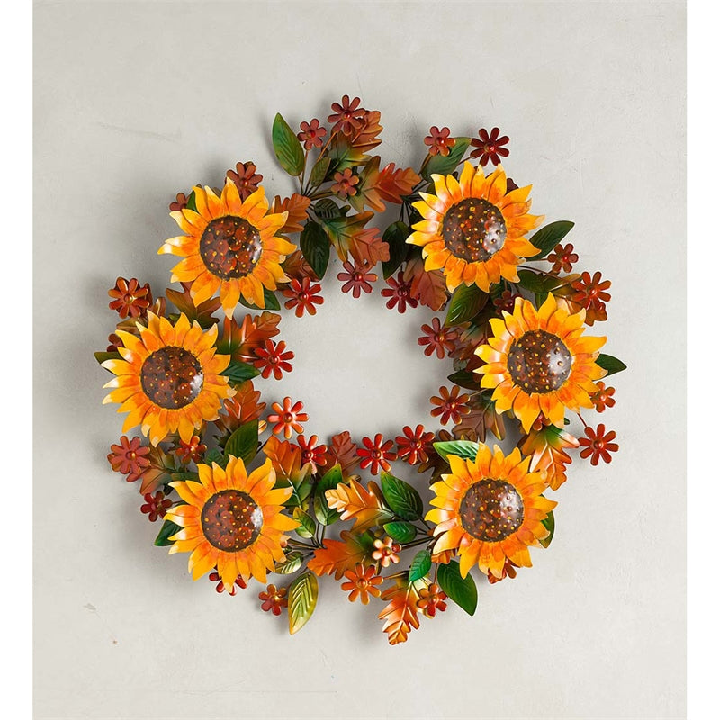 Sunflower Metal Wreath, 25"x25"x3"inches