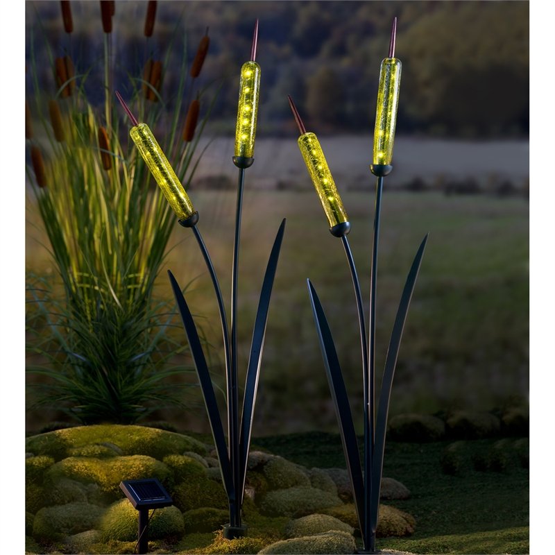 Solar Cattail Garden Stake,55879